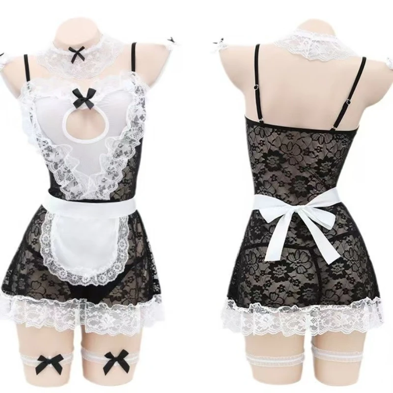 Plus Size Women Sexy Maid Cosplay Servant Apron Lingerie Dress Full Lace See Through Porno Babydolls Erotic Roleplay Nightwear
Plus Size Women Sexy Maid Cosplay Servant Apron Lingerie Dress Full Lace See Through Porno Babydolls Erotic Roleplay Nightwear