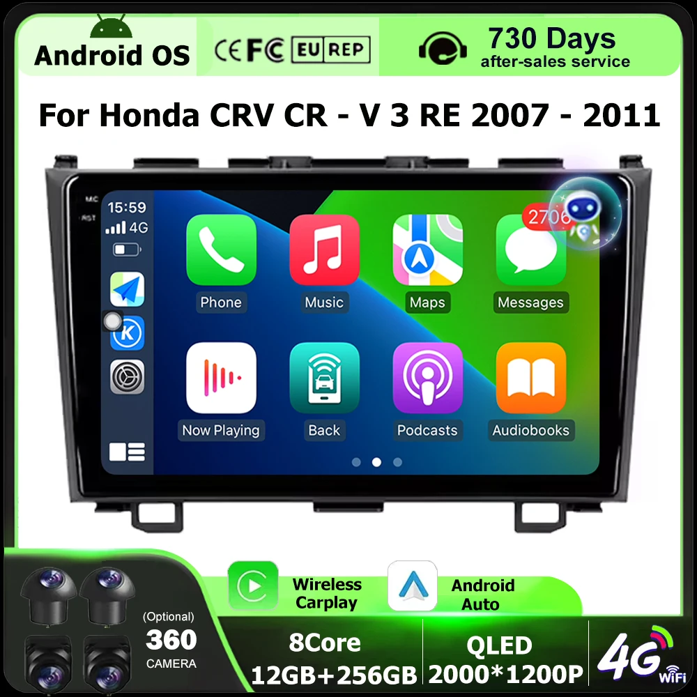 Беспроводной CarPlay для Honda CR-V 3 RE 2007-2011, Android 16, автомобильная мультимедийная система, видеоплеер, GPS-навигация, головное устройство
Беспроводной CarPlay для Honda CR-V 3 RE 2007-2011, Android 16, автомобильная мультимедийная система, видеоплеер, GPS-навигация, головное устройство
