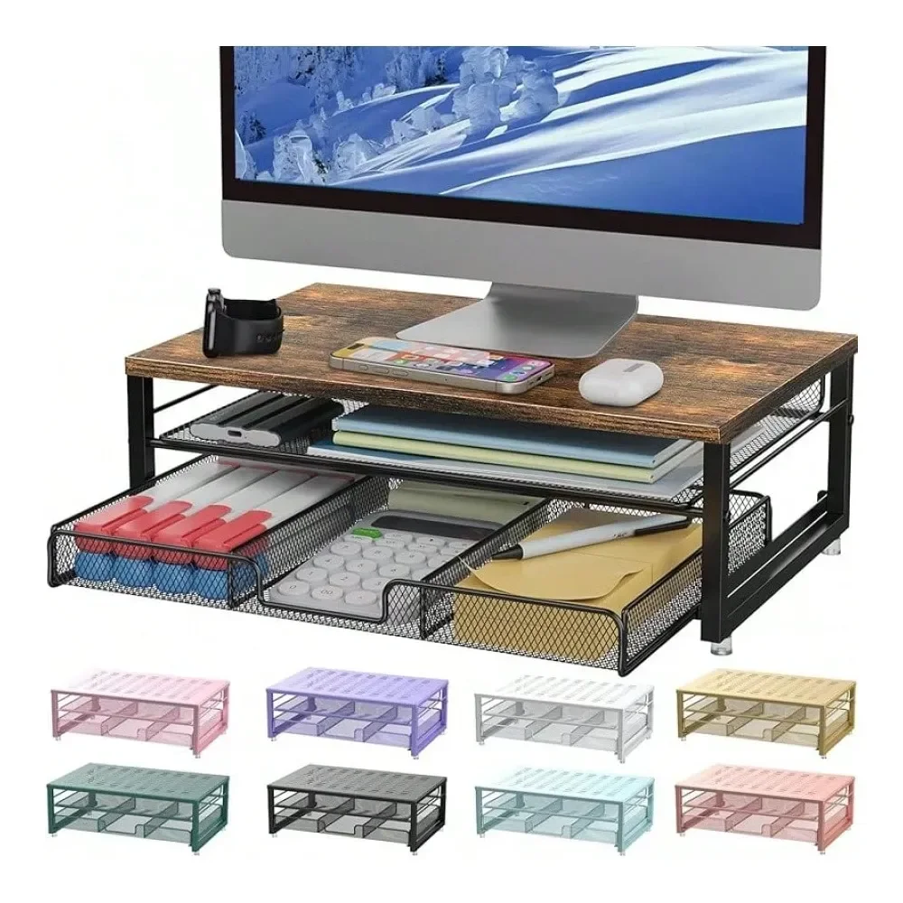 Computer Monitor Stand Riser, Desk Organizers And Accessories With Drawer, Office Desk Accessories Workspace Desktop Organizers
Computer Monitor Stand Riser, Desk Organizers And Accessories With Drawer, Office Desk Accessories Workspace Desktop Organizers