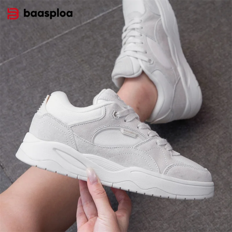 Baasploa Women Skateboarding Shoes Comfort Leather Casual Sneakers Female New Fashion Walking Shoes Non-Slip Height Increase
Baasploa Women Skateboarding Shoes Comfort Leather Casual Sneakers Female New Fashion Walking Shoes Non-Slip Height Increase