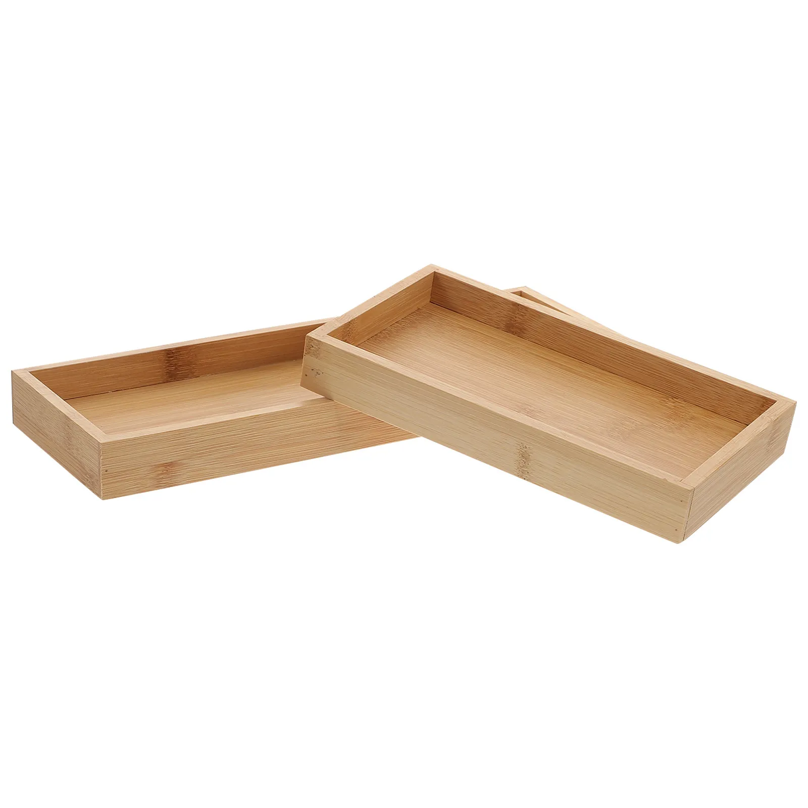 2Pcs Bamboo Serving Tray Rectangle Multi-Functional Household Storage Plate Tea Set Snack Dessert Fruit Tray for Kitchen
2Pcs Bamboo Serving Tray Rectangle Multi-Functional Household Storage Plate Tea Set Snack Dessert Fruit Tray for Kitchen