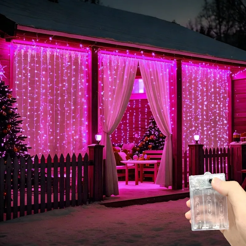Fairy LED Curtain String Lights - Battery Powered Party Wedding Bedroom 8 Mode Lighting for Christmas Festive Home Decoration
Fairy LED Curtain String Lights - Battery Powered Party Wedding Bedroom 8 Mode Lighting for Christmas Festive Home Decoration