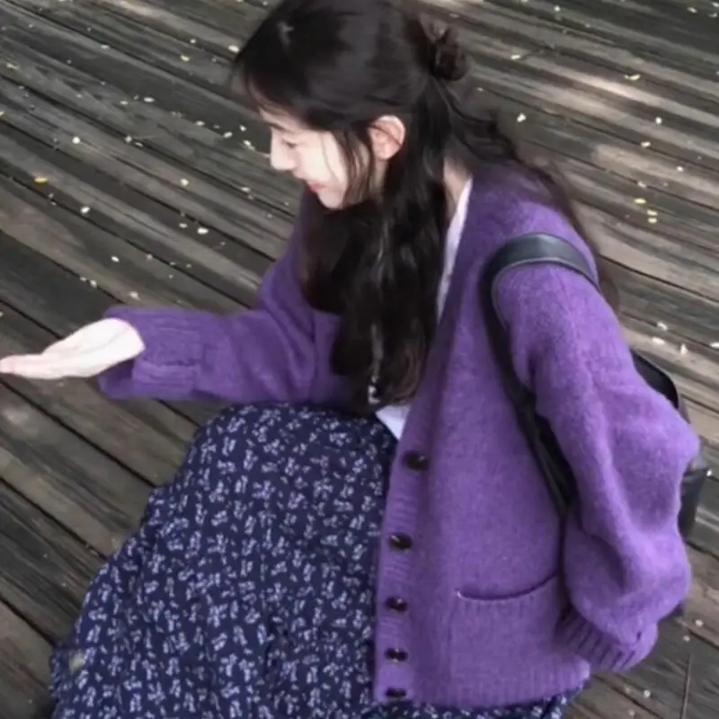 Осень-зима фиолетовый; кардиган для девочек трикотажное пальто нежные темпераментные топы модная женская одежда ленивый свободный свитер оптом
Осень-зима фиолетовый; кардиган для девочек трикотажное пальто нежные темпераментные топы модная женская одежда ленивый свободный свитер оптом