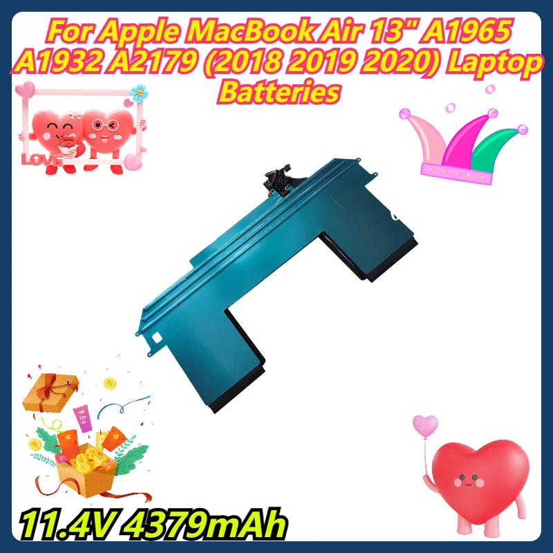 11,4 В 4379 мАч для Apple MacBook Air 13 дюймов A1965 A1932 A2179 (2018 2019 2020) аккумуляторы для ноутбуков
11,4 В 4379 мАч для Apple MacBook Air 13 дюймов A1965 A1932 A2179 (2018 2019 2020) аккумуляторы для ноутбуков