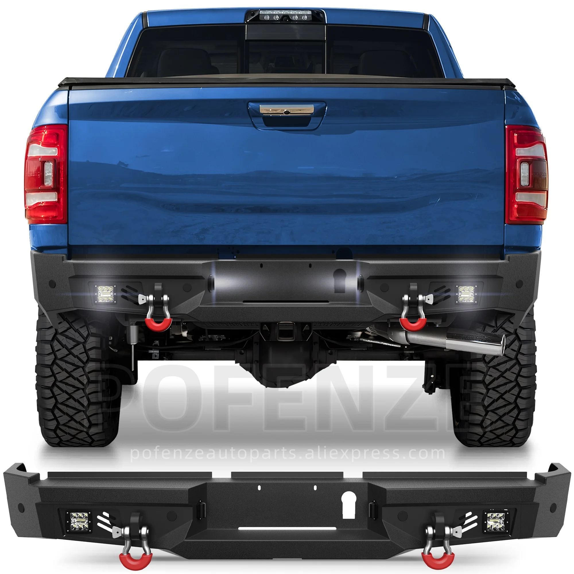 Dodge Rear Bumper Full Width Offroad Bumper w/Step Plate, for 2019-2024 Dodge Ram 2500/3500 Pickup Trucks, Dodge Ram Accessories
Dodge Rear Bumper Full Width Offroad Bumper w/Step Plate, for 2019-2024 Dodge Ram 2500/3500 Pickup Trucks, Dodge Ram Accessories