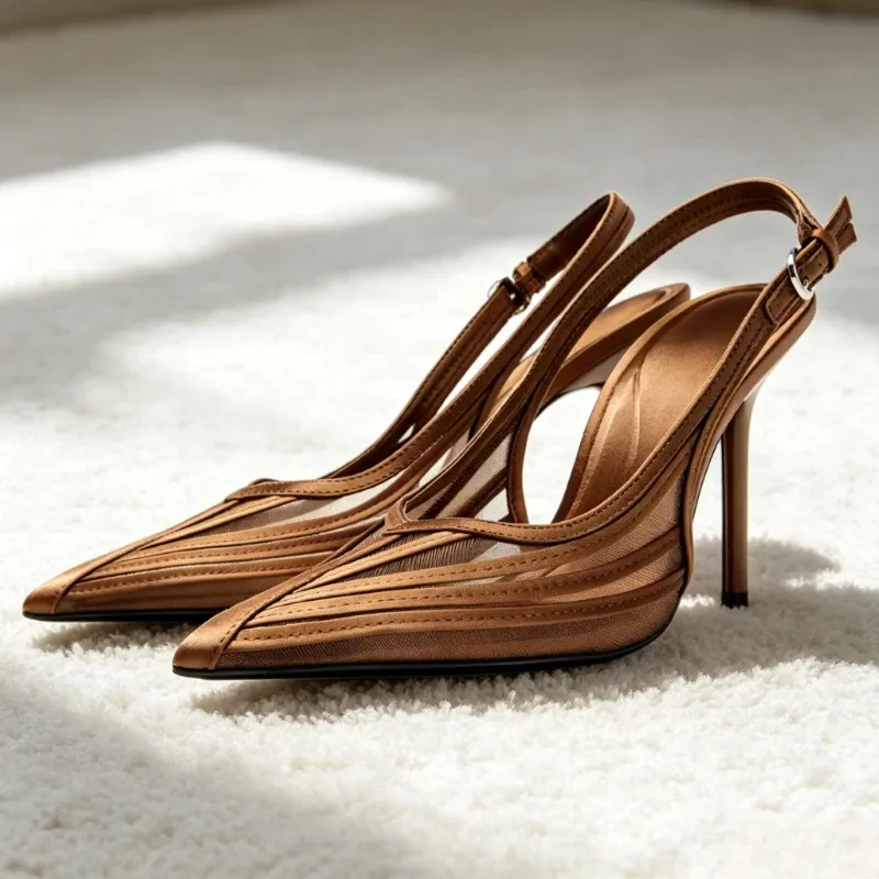 Sexy Brand Designer Women Pumps Mesh Slingback Party Dress Shoes Female Fashion Elegant Rivet High Heels Ladies Zapatos De Mujer
Sexy Brand Designer Women Pumps Mesh Slingback Party Dress Shoes Female Fashion Elegant Rivet High Heels Ladies Zapatos De Mujer