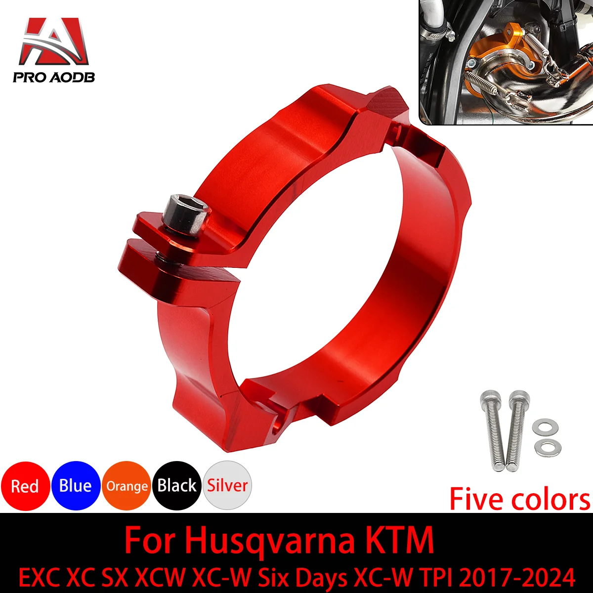 Motorcycle Exhaust Tip Muffler Pipe Clamp Flanges Protector Cover For Husqvarna GasGas KTM 250 300 EXC XC SX XCW 2017-2024 etc
Motorcycle Exhaust Tip Muffler Pipe Clamp Flanges Protector Cover For Husqvarna GasGas KTM 250 300 EXC XC SX XCW 2017-2024 etc