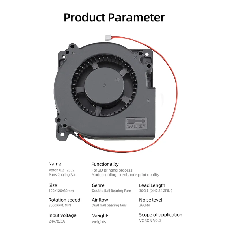 ABTS-Unit High Airflow Low Large Vibration Blower Fan 2800 RPM Side Blow Unit For VORON V0 Series
ABTS-Unit High Airflow Low Large Vibration Blower Fan 2800 RPM Side Blow Unit For VORON V0 Series