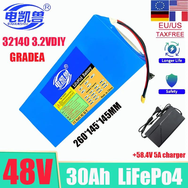 Аккумулятор LiFePo4 48 В, 30 Ач, 32140 со встроенным двигателем BMS 0-2500 Вт, мощная литий-железо-фосфатная аккумуляторная батарея
Аккумулятор LiFePo4 48 В, 30 Ач, 32140 со встроенным двигателем BMS 0-2500 Вт, мощная литий-железо-фосфатная аккумуляторная батарея