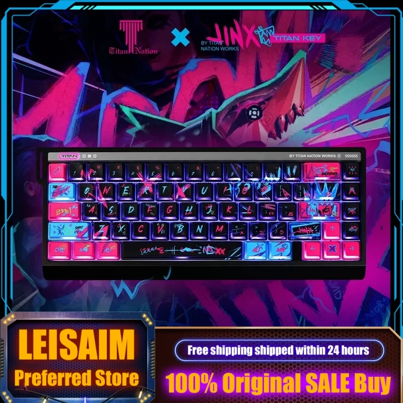 Anime Keycaps Battle of the Twin Cities Jinx Theme Cherry MX Mechanical Keyboard Side Transparent Custom PBT Keyset for Gaming
Anime Keycaps Battle of the Twin Cities Jinx Theme Cherry MX Mechanical Keyboard Side Transparent Custom PBT Keyset for Gaming