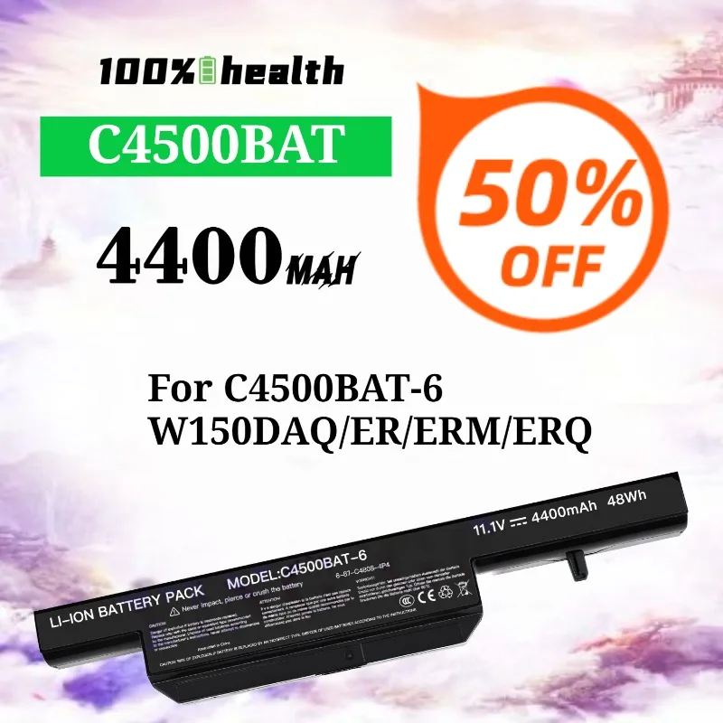 C4500BAT 4400mAh Laptop Battery for CLEVOW150DAQ/ER/ERM/ERQ Lithium Rechargeable Battery
C4500BAT 4400mAh Laptop Battery for CLEVOW150DAQ/ER/ERM/ERQ Lithium Rechargeable Battery