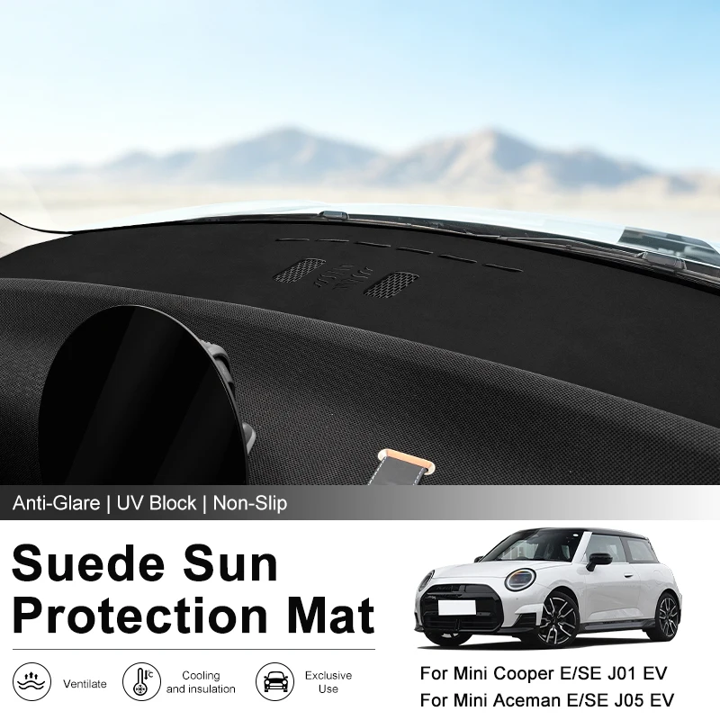 Car Dashboard Cover Mat For Mini Cooper E/SE J01 Aceman J05 EV without HUD Car Suede Fabric Pad Anti-sun Non-Slip Accessories
Car Dashboard Cover Mat For Mini Cooper E/SE J01 Aceman J05 EV without HUD Car Suede Fabric Pad Anti-sun Non-Slip Accessories