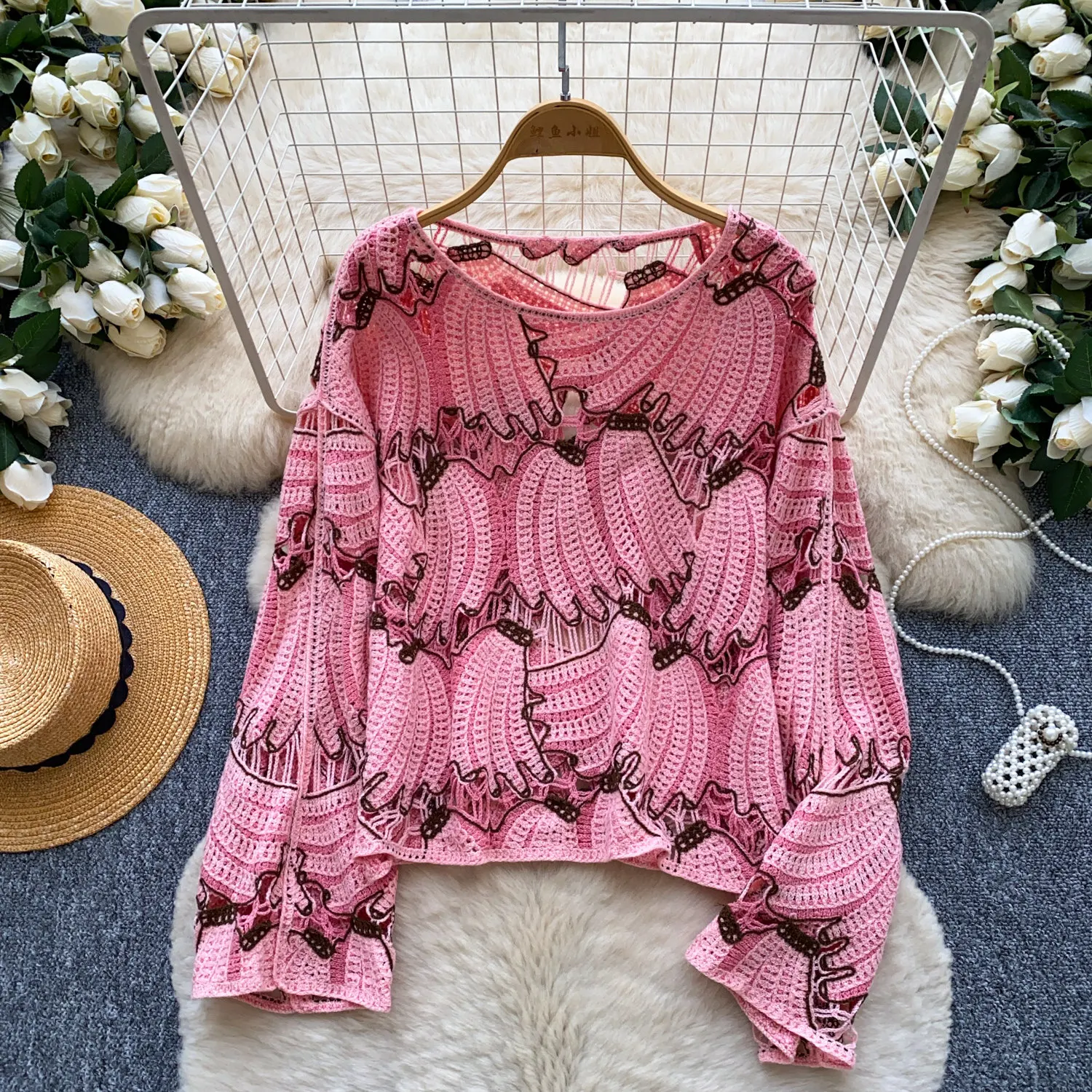 Crochet Knit Cardigan Women Summer Blouse Loose Long Sleeve Hollowed Cover Up Lightweight Sun Protection Beach Top Female BL453
Crochet Knit Cardigan Women Summer Blouse Loose Long Sleeve Hollowed Cover Up Lightweight Sun Protection Beach Top Female BL453