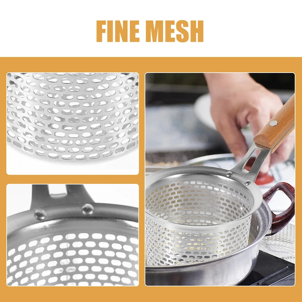 Stainless Steel Colander Handheld Strainer with Handle Filter Screen Pasta Straining Basket
Stainless Steel Colander Handheld Strainer with Handle Filter Screen Pasta Straining Basket
