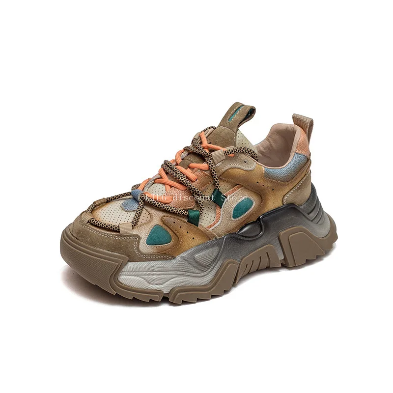 Модная женская весенняя новая повседневная спортивная обувь на платформе с толстой подошвой и шнуровкой в стиле ретро, спортивная обувь на резиновой подошве 
Модная женская весенняя новая повседневная спортивная обувь на платформе с толстой подошвой и шнуровкой в стиле ретро, спортивная обувь на резиновой подошве