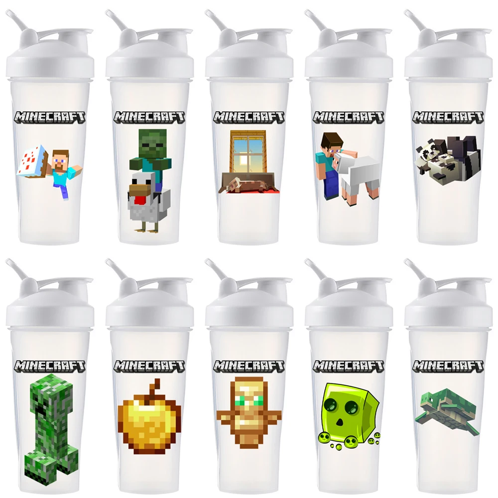 600Ml Minecraft Cartoon Pixel Water Bottle Straw Portable Plastic Albumen Powder Shaker Bottle Outdoor Sport Water Cup Summer
600Ml Minecraft Cartoon Pixel Water Bottle Straw Portable Plastic Albumen Powder Shaker Bottle Outdoor Sport Water Cup Summer