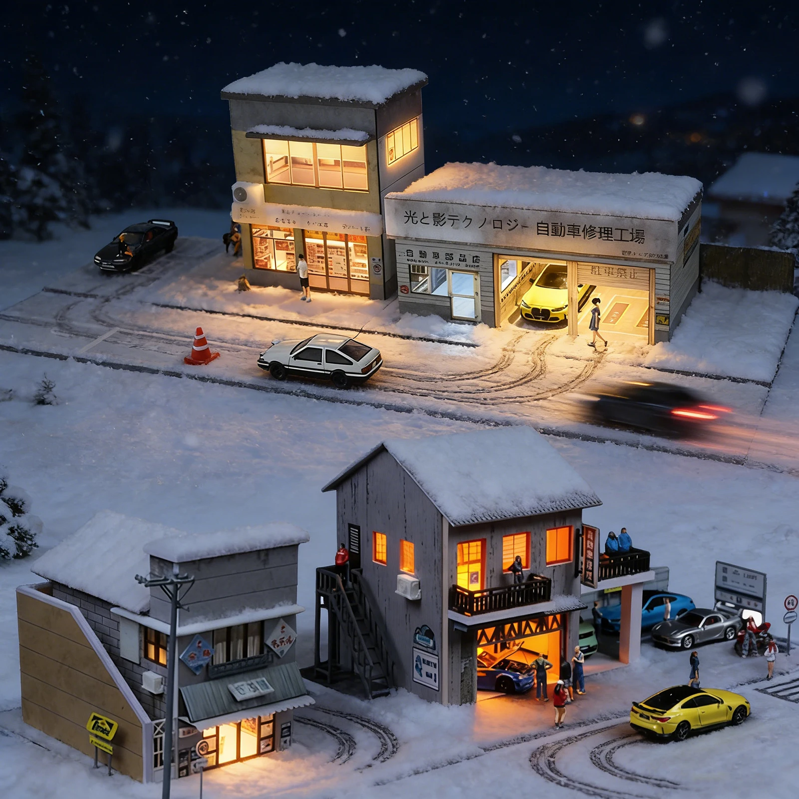 Диорама 1/64: Парковка для автомобилей с LED-подсветкой, модель японского коммерческого здания, сцена гаража, демонстрационная модель (США)
Диорама 1/64: Парковка для автомобилей с LED-подсветкой, модель японского коммерческого здания, сцена гаража, демонстрационная модель (США)