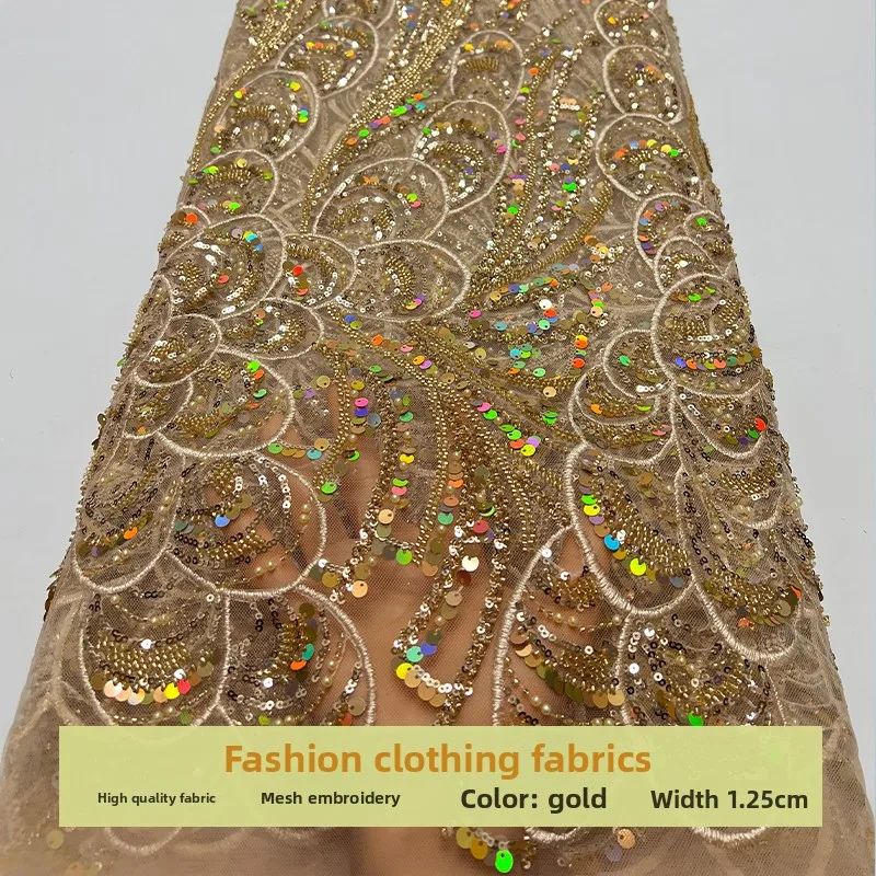 Mesh Bead Tube Sequins Embroidery Fabric for Fashion Wedding Dress Clothing Diy Cloth Diy By The Yard Sewing Material
Mesh Bead Tube Sequins Embroidery Fabric for Fashion Wedding Dress Clothing Diy Cloth Diy By The Yard Sewing Material