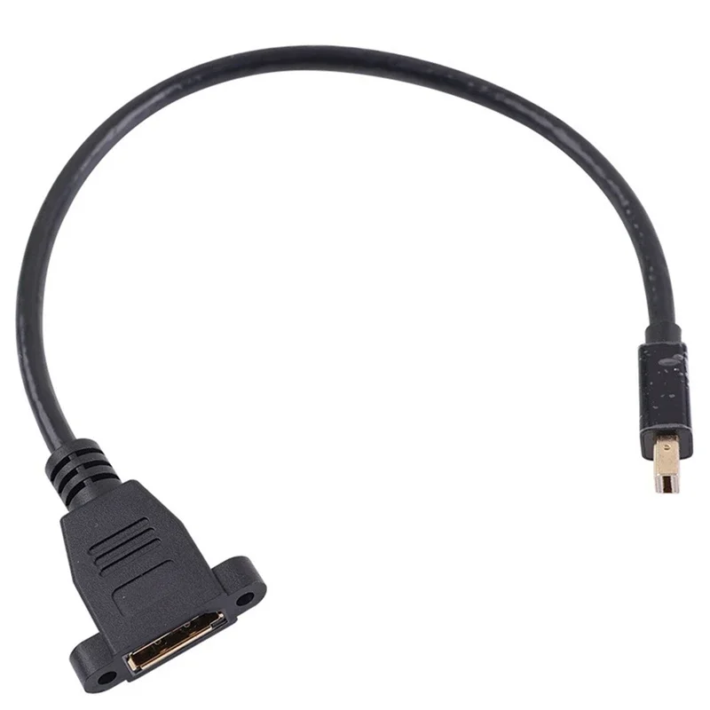 0.3m 4K HD Mini DisplayPort male to DP female With panel Mounting Screw Holes for Desktop Computer Apple Laptop Monitor
0.3m 4K HD Mini DisplayPort male to DP female With panel Mounting Screw Holes for Desktop Computer Apple Laptop Monitor