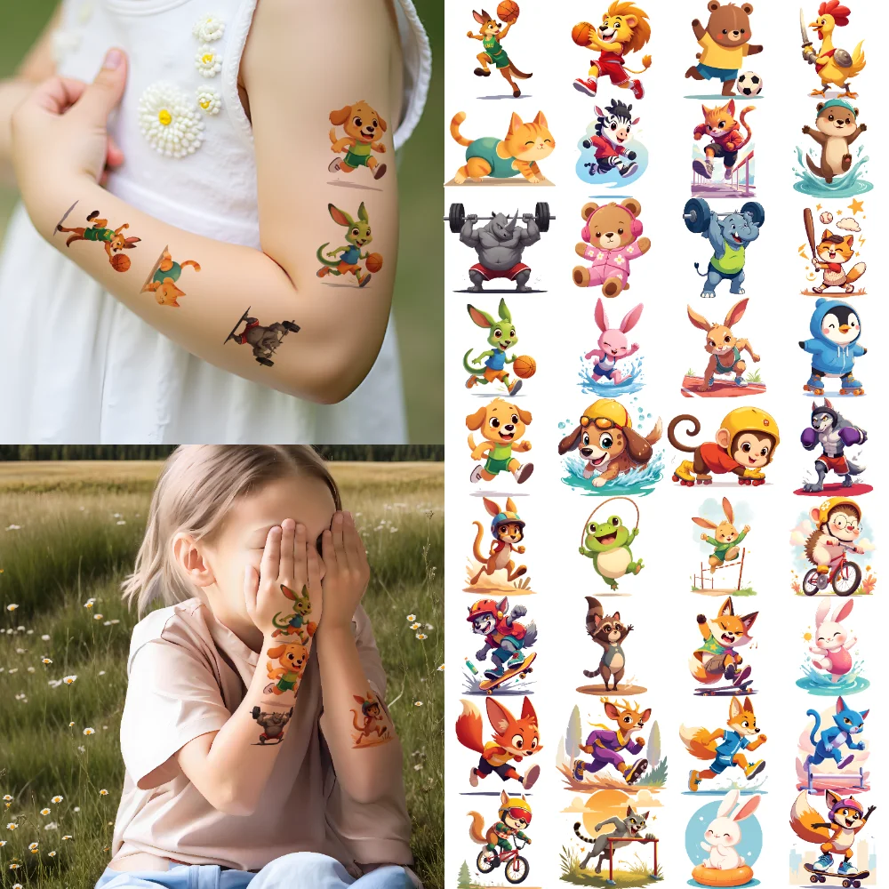 63pcs Temporary Tattoo Animal Characters Waterproof Long-lasting Body Stickers Sports Animals Temporary Tattoo Stickers For
63pcs Temporary Tattoo Animal Characters Waterproof Long-lasting Body Stickers Sports Animals Temporary Tattoo Stickers For