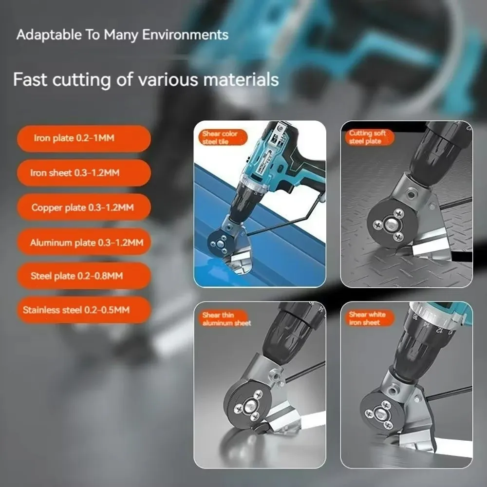 Универсальная насадка-ножницы для электродрели, многофункциональный инструмент для ремонта, портативная насадка-ножницы для электродрели
Универсальная насадка-ножницы для электродрели, многофункциональный инструмент для ремонта, портативная насадка-ножницы для электродрели