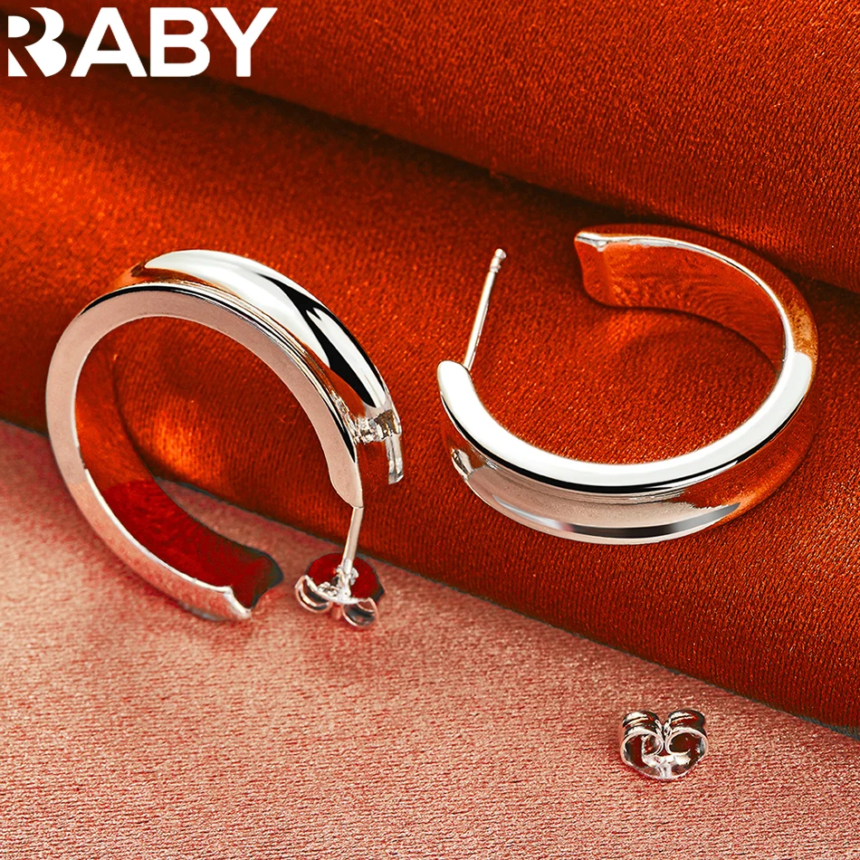 URBABY 925 Sterling Silver 23mm Ring Stud Earrings For Women Fashion Jewelry Simple Elegant Party Wedding Accessories
URBABY 925 Sterling Silver 23mm Ring Stud Earrings For Women Fashion Jewelry Simple Elegant Party Wedding Accessories