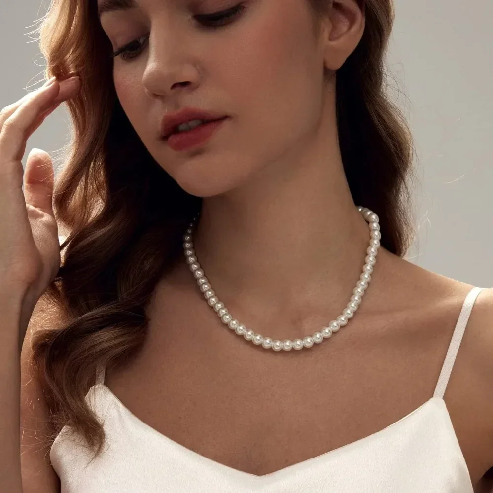 HENGSHENG 6mm/8mm/10mm Round Shape Imitation Pearl Necklace for Men Women Artifical Beads Jewelry for Bridesmaid Wedding Party
HENGSHENG 6mm/8mm/10mm Round Shape Imitation Pearl Necklace for Men Women Artifical Beads Jewelry for Bridesmaid Wedding Party