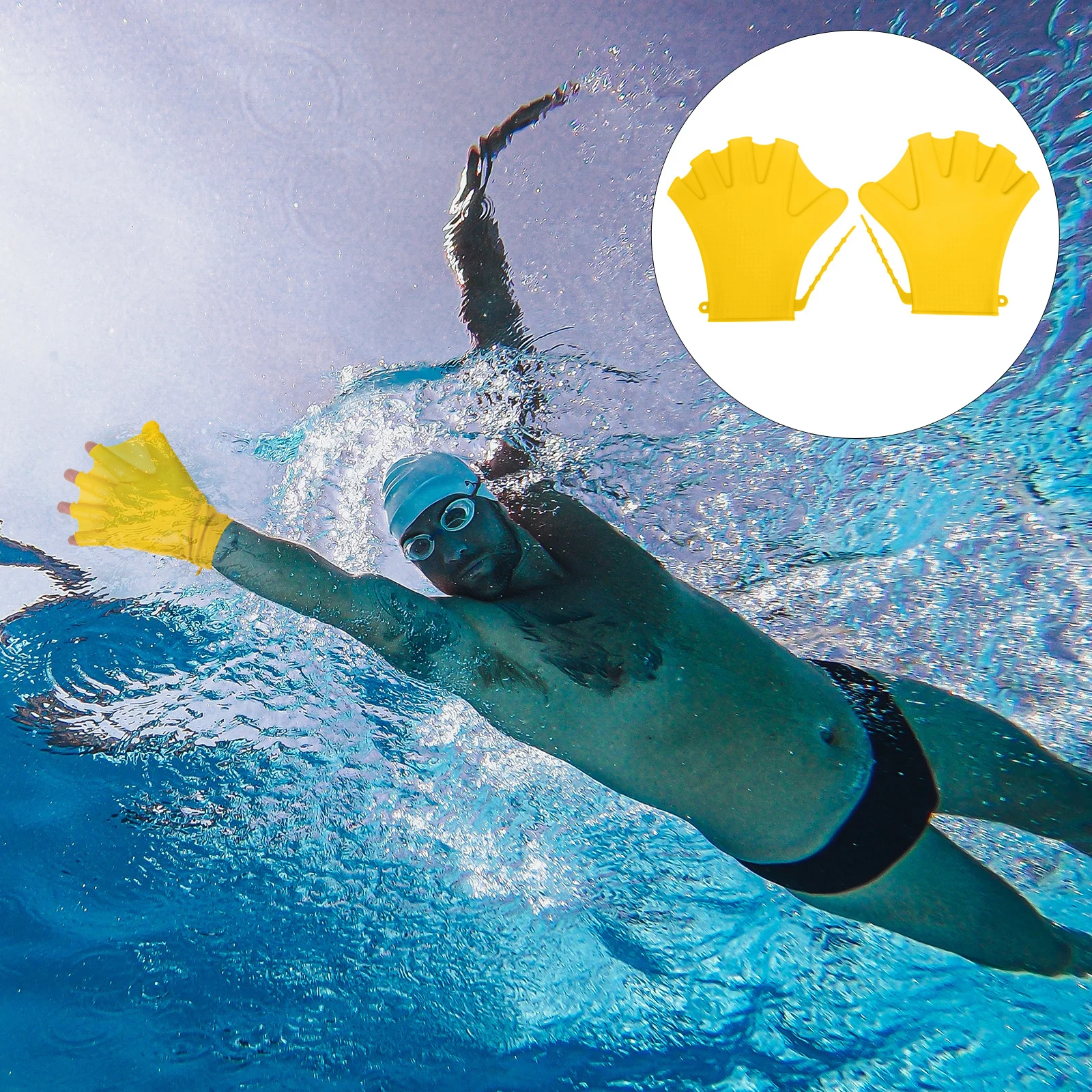 1Pair Adjustable Silicone Swim Paddles Swimming Gloves Pool Diving Auxiliary Water Resistance Strength Training Muscle Toning
1Pair Adjustable Silicone Swim Paddles Swimming Gloves Pool Diving Auxiliary Water Resistance Strength Training Muscle Toning