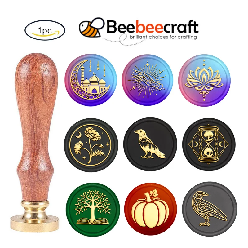 1PC Eid Moon Mosque Wax Seal Stamp Star Moon Sealing Wax Stamps 25mm Removable Brass Head with Wooden Handle Wax Stamp Kit
1PC Eid Moon Mosque Wax Seal Stamp Star Moon Sealing Wax Stamps 25mm Removable Brass Head with Wooden Handle Wax Stamp Kit