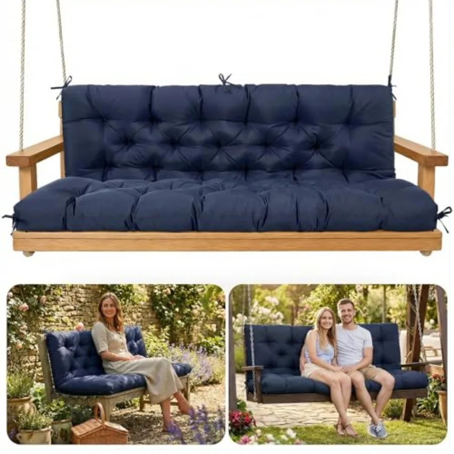 Porch Swing Cushions, Waterproof 2-3 Seater Replacement for Outdoor Furniture, Thickened 4.7 Inches Patio Cushion with Tiesand
Porch Swing Cushions, Waterproof 2-3 Seater Replacement for Outdoor Furniture, Thickened 4.7 Inches Patio Cushion with Tiesand