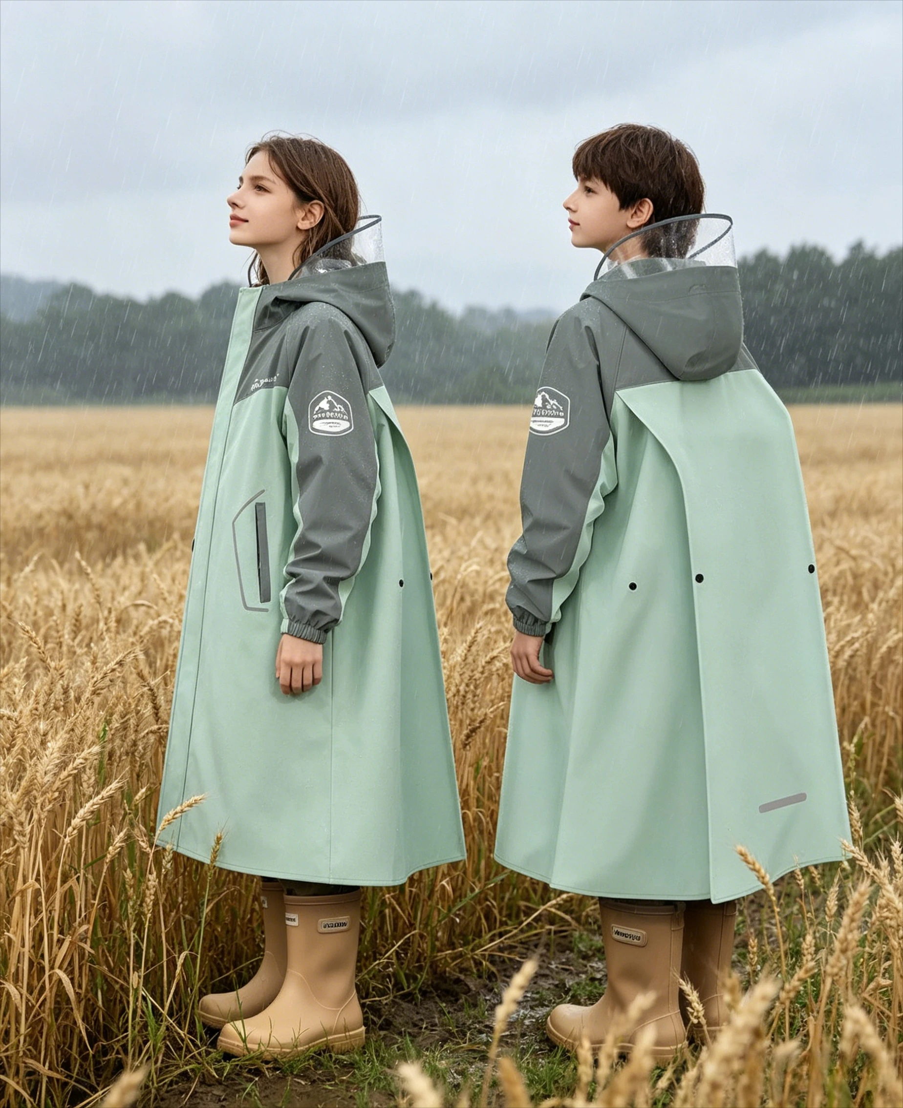 Children All in One Rain Suit Heavy Duty Waterproof Coverall for School Boys and Girls Have The Same Style
Children All in One Rain Suit Heavy Duty Waterproof Coverall for School Boys and Girls Have The Same Style