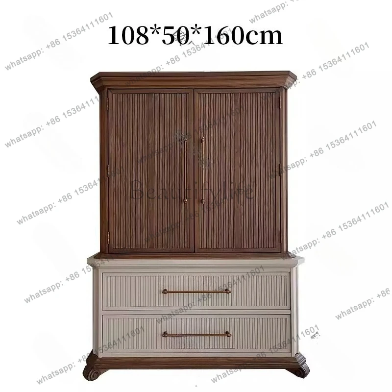 American retro dining side cabinet wall rack French solid wood storage living room storage cabinet
American retro dining side cabinet wall rack French solid wood storage living room storage cabinet