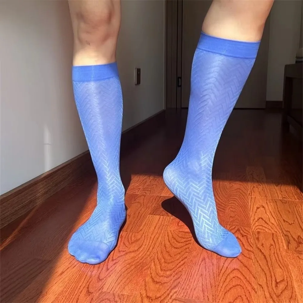 Durable Ultra-Thin Men's Business Socks Transparent Stripe Below Knee Socks Breathable Nylon Dress Ice Silk Socks Casual Wear
Durable Ultra-Thin Men's Business Socks Transparent Stripe Below Knee Socks Breathable Nylon Dress Ice Silk Socks Casual Wear