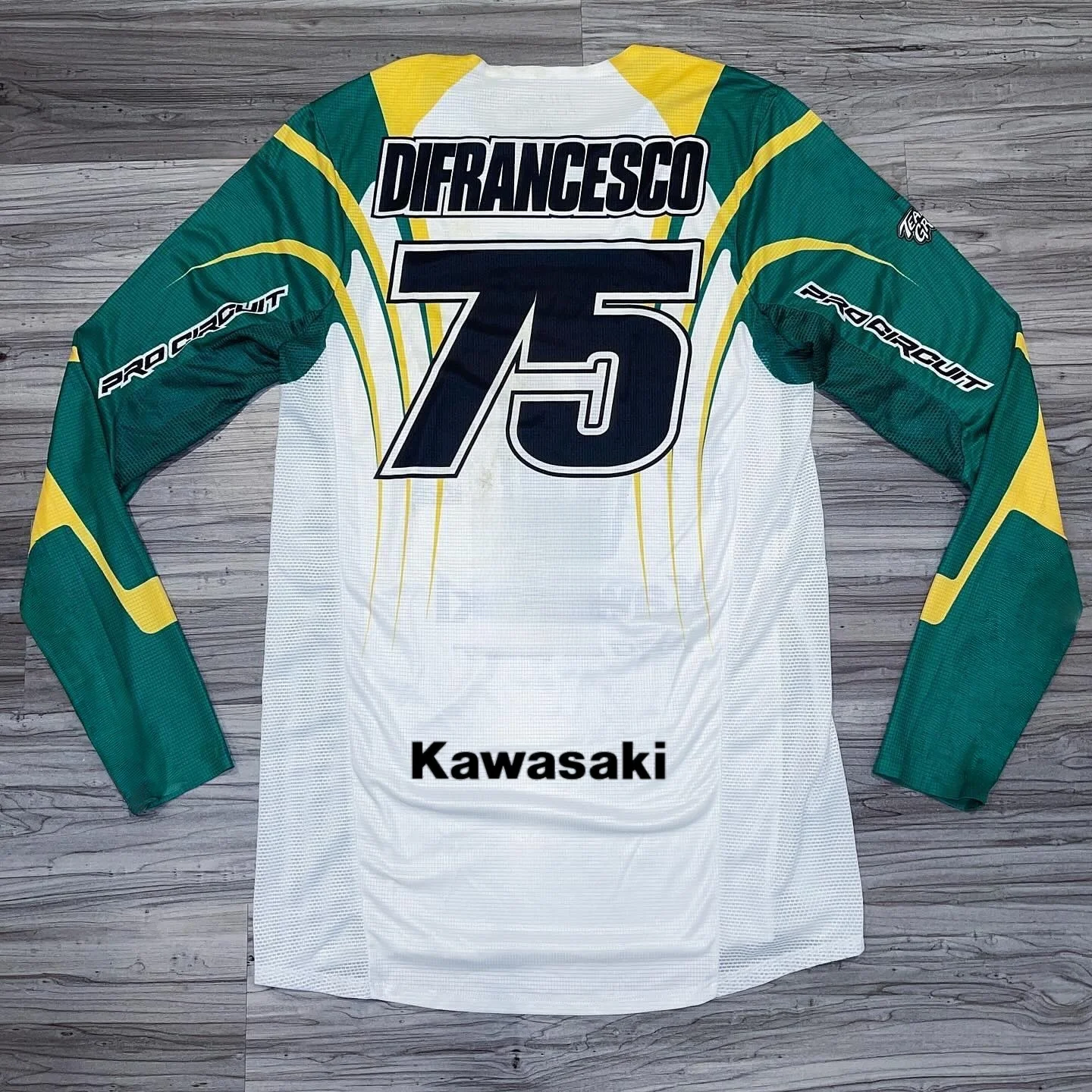 Мужская быстросохнущая майка для мотокросса Kawasaki с длинными рукавами # Дышащая мотоциклетная футболка Ryder DiFrancesco 75, повседневная спортивная одежда
Мужская быстросохнущая майка для мотокросса Kawasaki с длинными рукавами # Дышащая мотоциклетная футболка Ryder DiFrancesco 75, повседневная спортивная одежда