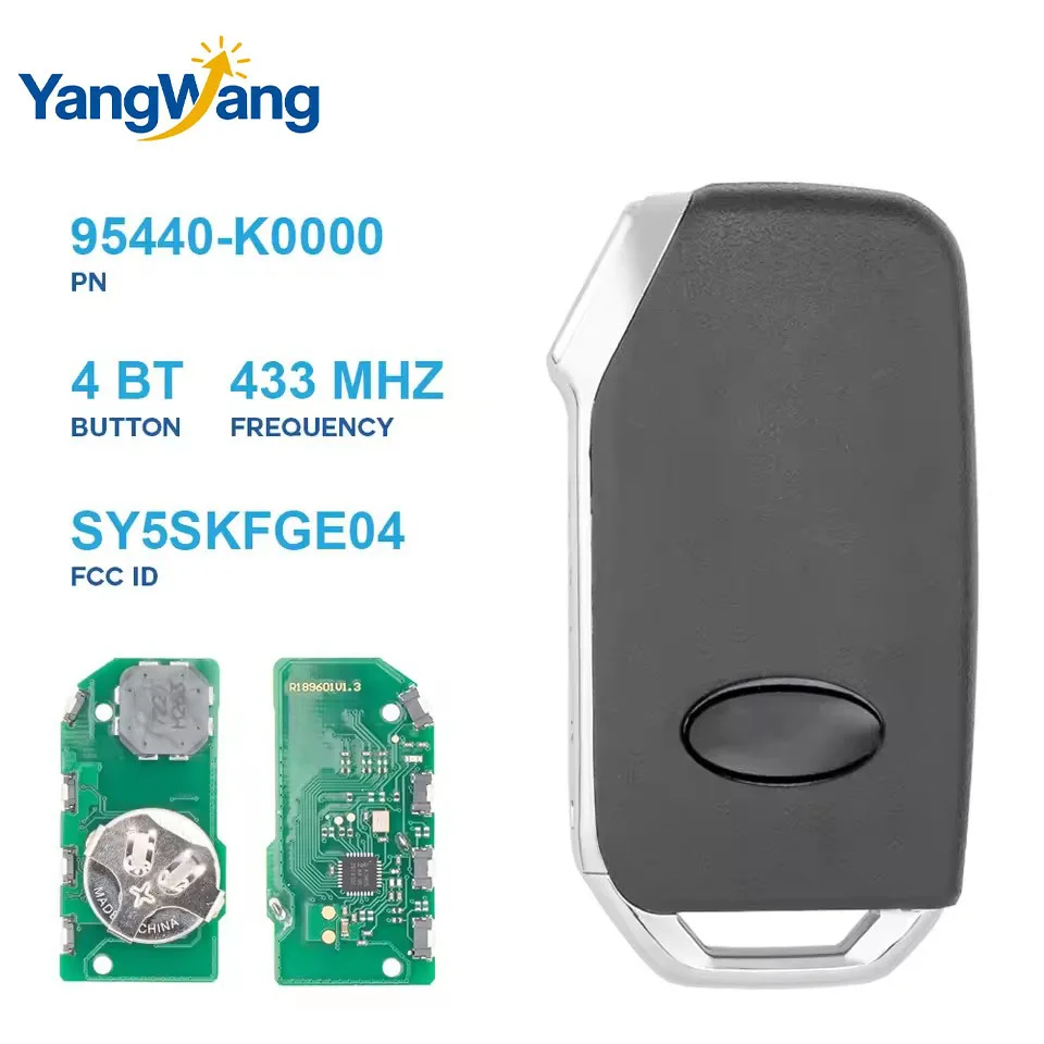 YangWang Smart Remote Car Key 433MHZ SY5SKFGE04 For 2019-2020 Kia Soul 4BT Smart Key PN: 95440-K0000 Keyless PROXIMITY Key
YangWang Smart Remote Car Key 433MHZ SY5SKFGE04 For 2019-2020 Kia Soul 4BT Smart Key PN: 95440-K0000 Keyless PROXIMITY Key