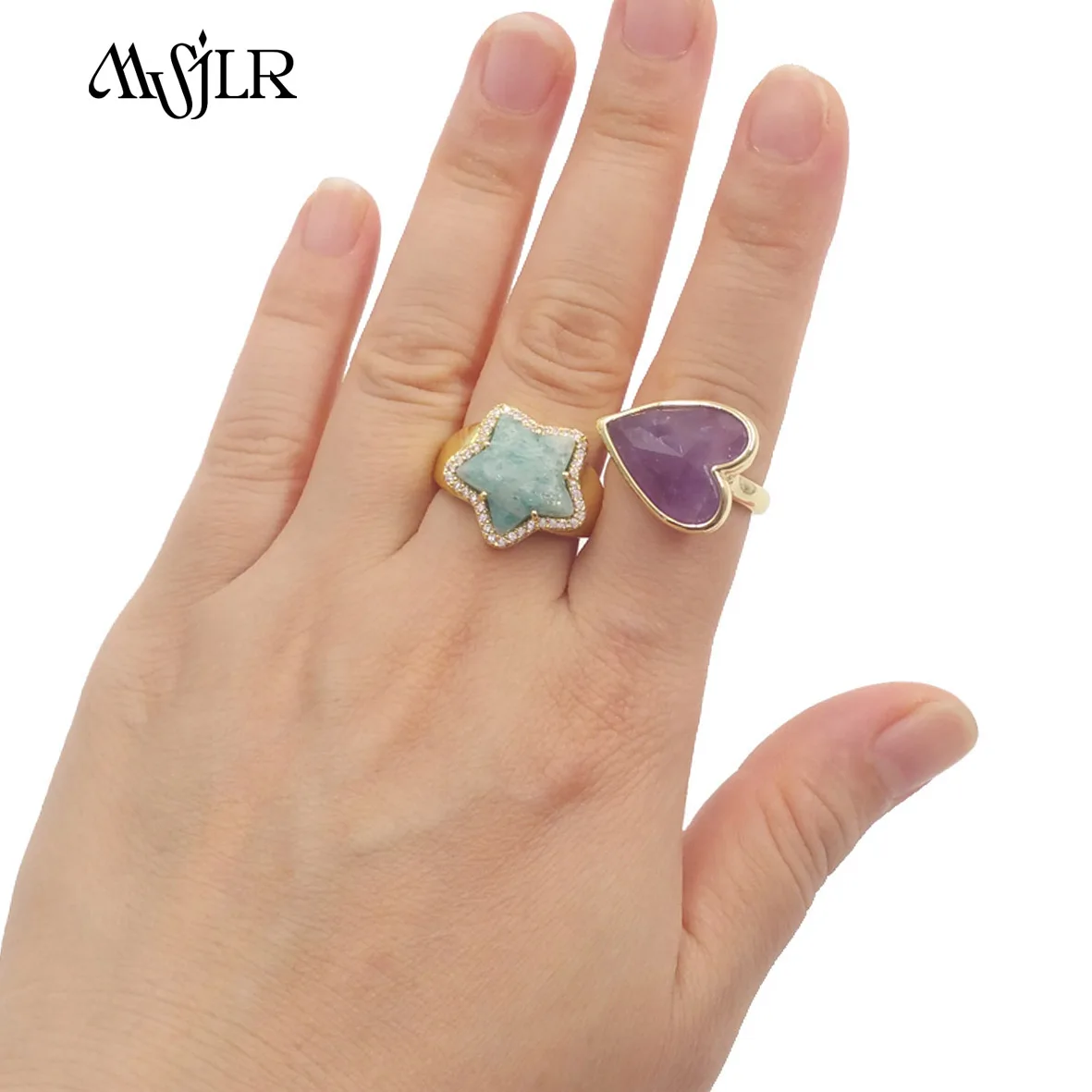 MVR124 Niche-design Unique Gemstone Star Shape Ring With 18k Gold Plated For Women Birthday Gifts
MVR124 Niche-design Unique Gemstone Star Shape Ring With 18k Gold Plated For Women Birthday Gifts