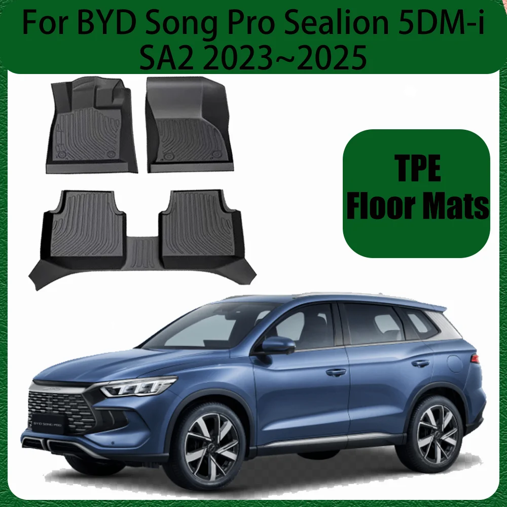 Для BYD Song Pro Sealion 5DM-i SA2 2023 ~ 2025 2024 Автомобильные коврики из ТПЭ с левым рулем, устойчивые к царапинам ковры, аксессуары для интерьера
Для BYD Song Pro Sealion 5DM-i SA2 2023 ~ 2025 2024 Автомобильные коврики из ТПЭ с левым рулем, устойчивые к царапинам ковры, аксессуары для интерьера