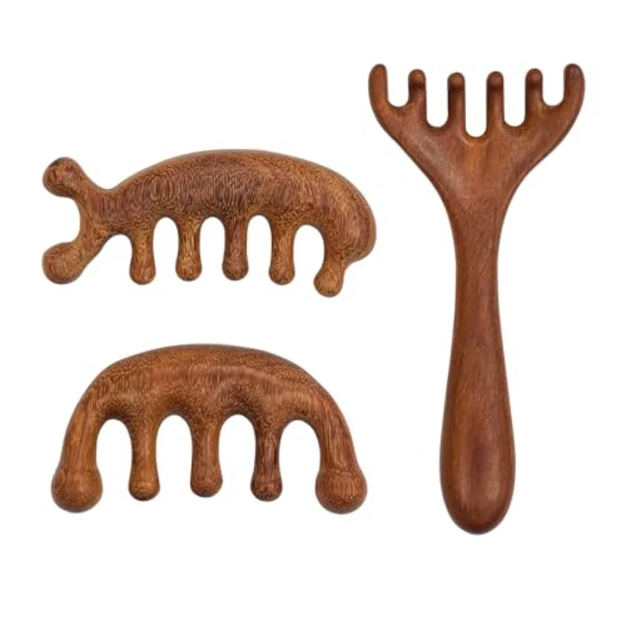 Wooden Scalp Massager Comb, 3 Pack Scalp Gua Sha Comb and Scalp Massage Comb with Smooth Rounded Teeth, Manual Head Massage Too
Wooden Scalp Massager Comb, 3 Pack Scalp Gua Sha Comb and Scalp Massage Comb with Smooth Rounded Teeth, Manual Head Massage Too