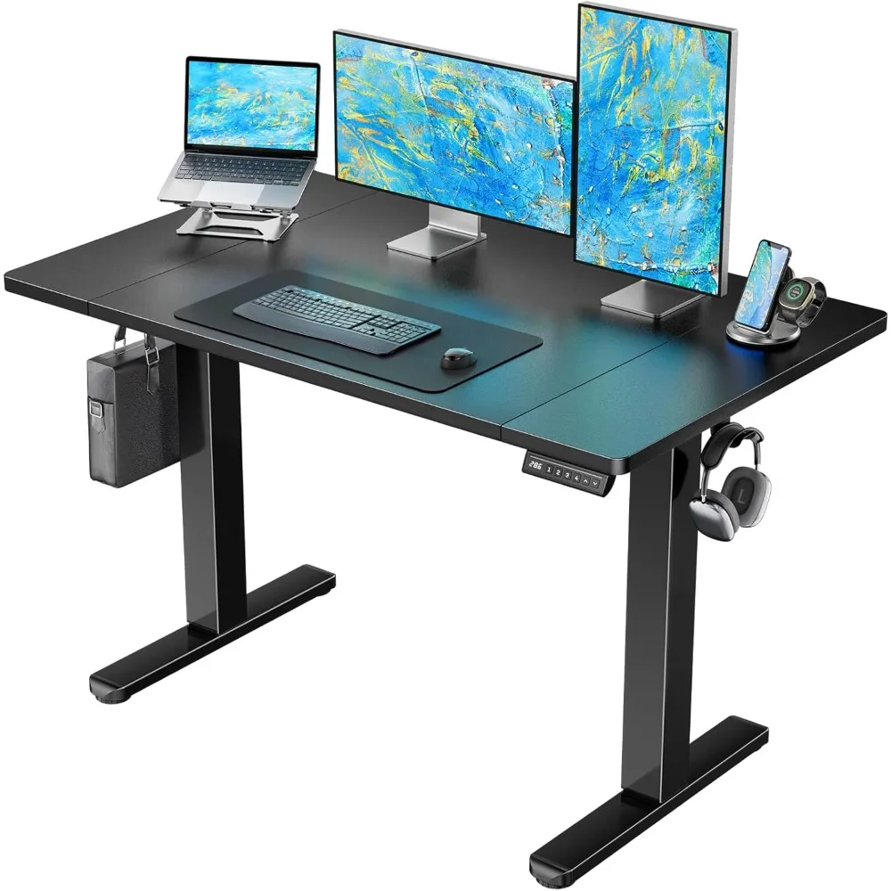 48 x 24 inch Electric Standing Desk, Height Adjustable Table with Headphone Hooks & Cable Manager, Sit to Stand up Desk for Hom
48 x 24 inch Electric Standing Desk, Height Adjustable Table with Headphone Hooks & Cable Manager, Sit to Stand up Desk for Hom