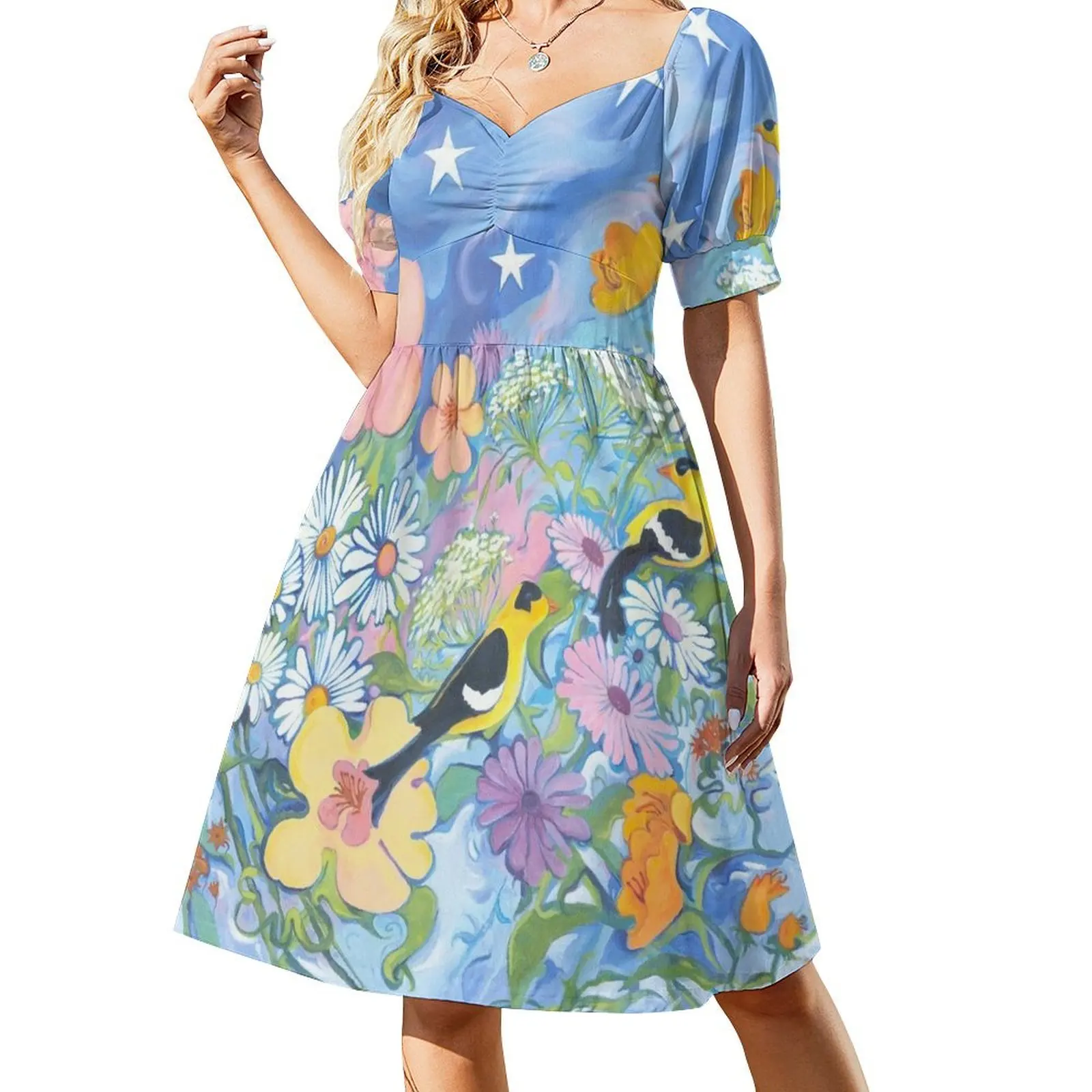 Twilight spring meadow Short Sleeved Dress Dress for girls loose women's dress Clothing Women's summer long
Twilight spring meadow Short Sleeved Dress Dress for girls loose women's dress Clothing Women's summer long