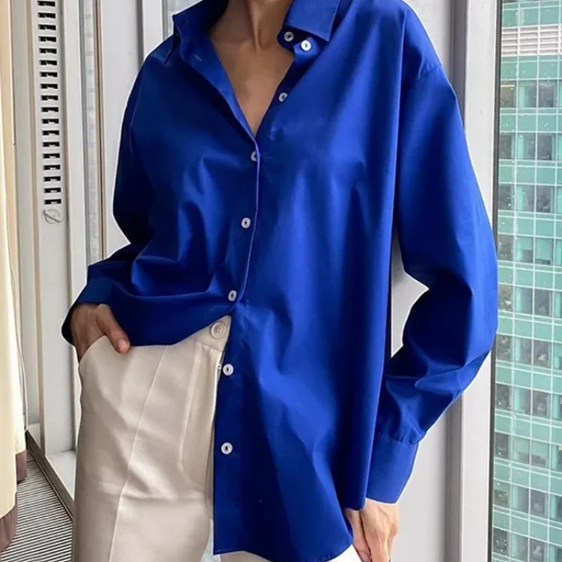 Women's Shirt Beautiful Cotton Oversized Candy Colors Shirts & Blouses Long SleevesSolid Green Blouses for Women Fashion 2025
Women's Shirt Beautiful Cotton Oversized Candy Colors Shirts & Blouses Long SleevesSolid Green Blouses for Women Fashion 2025