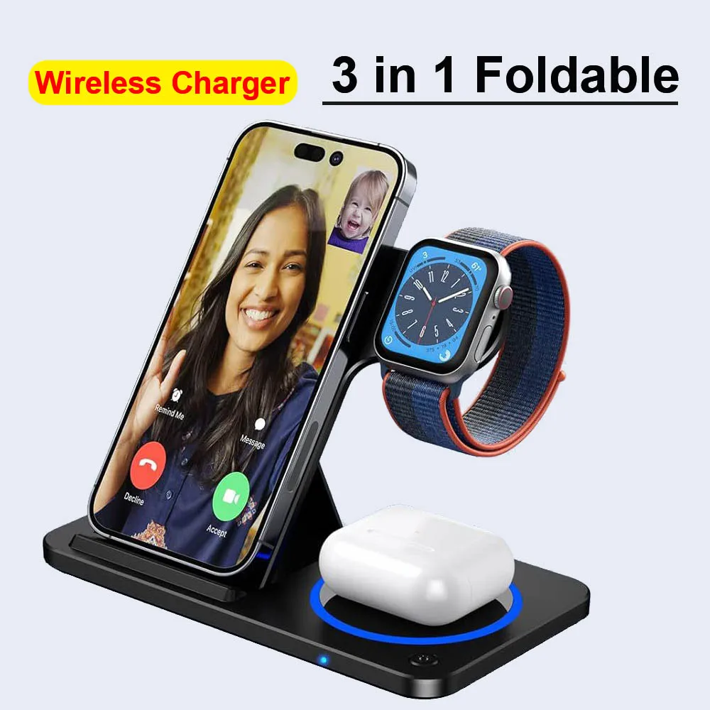 4 in 1 15W Fast Wireless Charger Stand Foldable Charging Station For Samsung iPhone 15 14 13 12 Pro Max AirPods Apple Watch
4 in 1 15W Fast Wireless Charger Stand Foldable Charging Station For Samsung iPhone 15 14 13 12 Pro Max AirPods Apple Watch