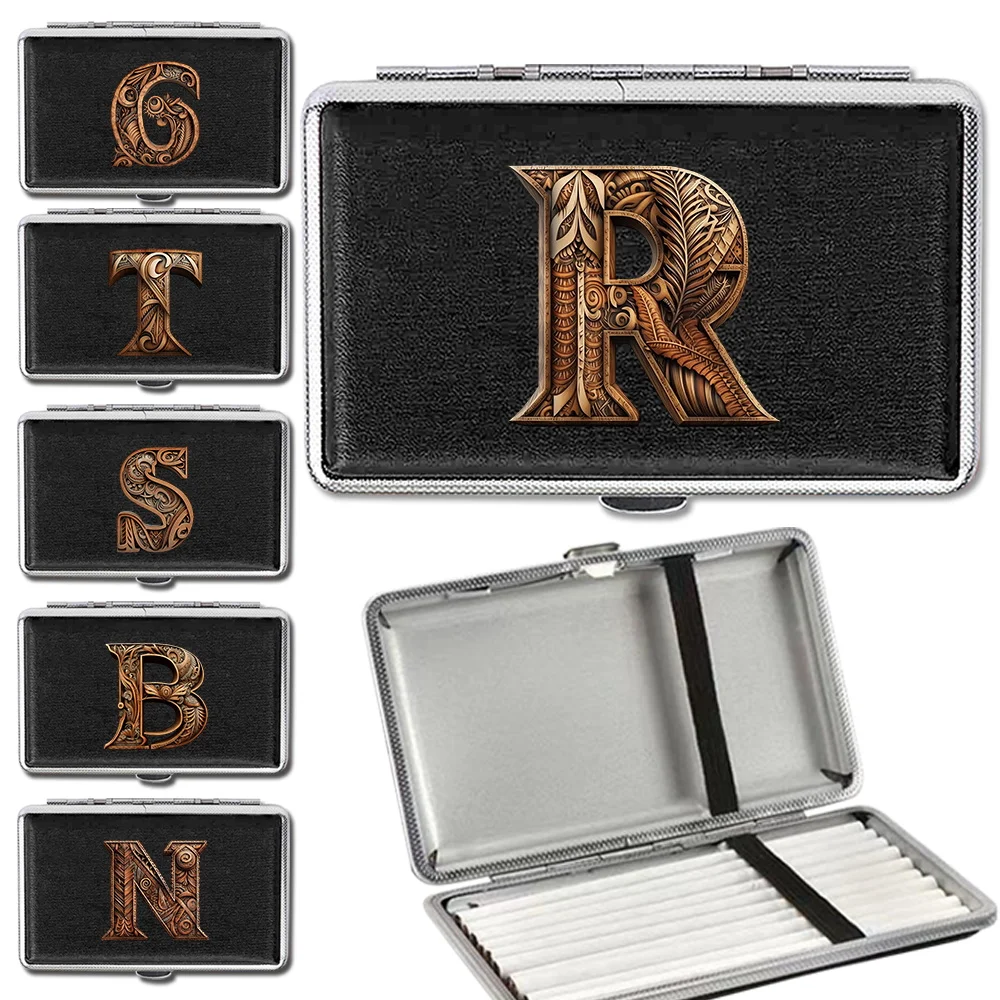 PU Cigarette Case Portable Tobacco Organizer Box Moisture Proof Wood Art Letter Pattern Storage Cover Travel Smoking Accessories
PU Cigarette Case Portable Tobacco Organizer Box Moisture Proof Wood Art Letter Pattern Storage Cover Travel Smoking Accessories