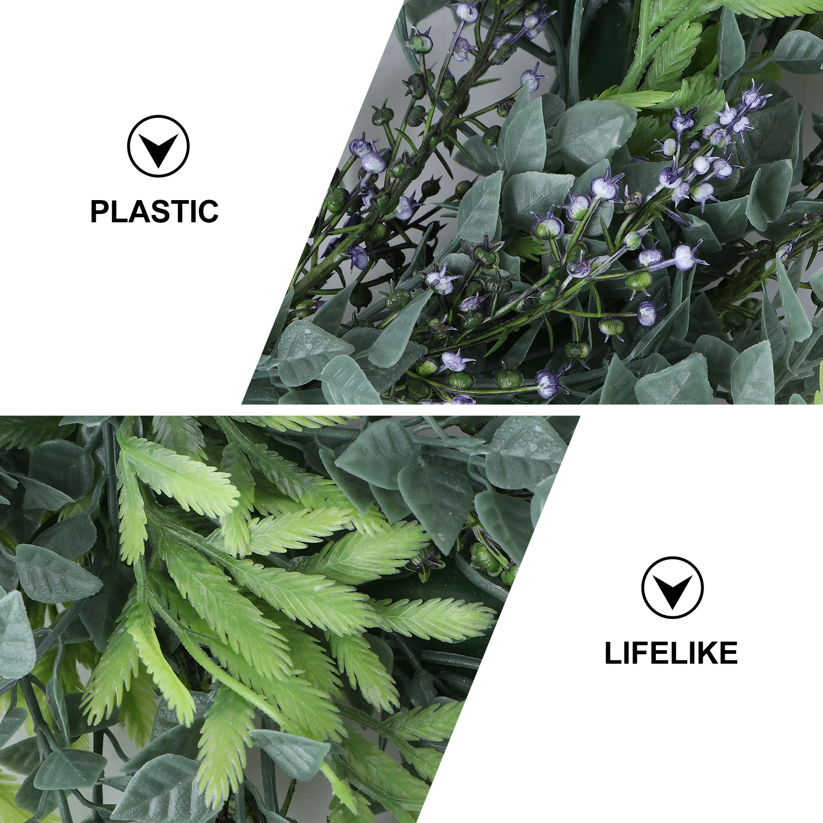 1pc Premium Plastic Simulated Garland Door Pendant Lifelike Wreath Hanging Decor Wedding Home Shop Wall-Mounted Ornament (Random 
1pc Premium Plastic Simulated Garland Door Pendant Lifelike Wreath Hanging Decor Wedding Home Shop Wall-Mounted Ornament (Random