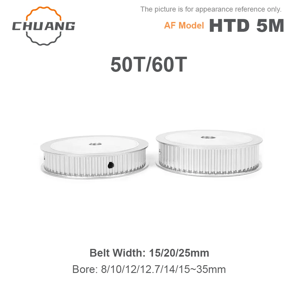 Timing Pulley HTD 5M 50T/60Teeth HTD 5M Synchronous Wheel Bore 8~35mm Belt Width 15/20/25mm HTD 5M belt pulley 50T/60Teeth
Timing Pulley HTD 5M 50T/60Teeth HTD 5M Synchronous Wheel Bore 8~35mm Belt Width 15/20/25mm HTD 5M belt pulley 50T/60Teeth