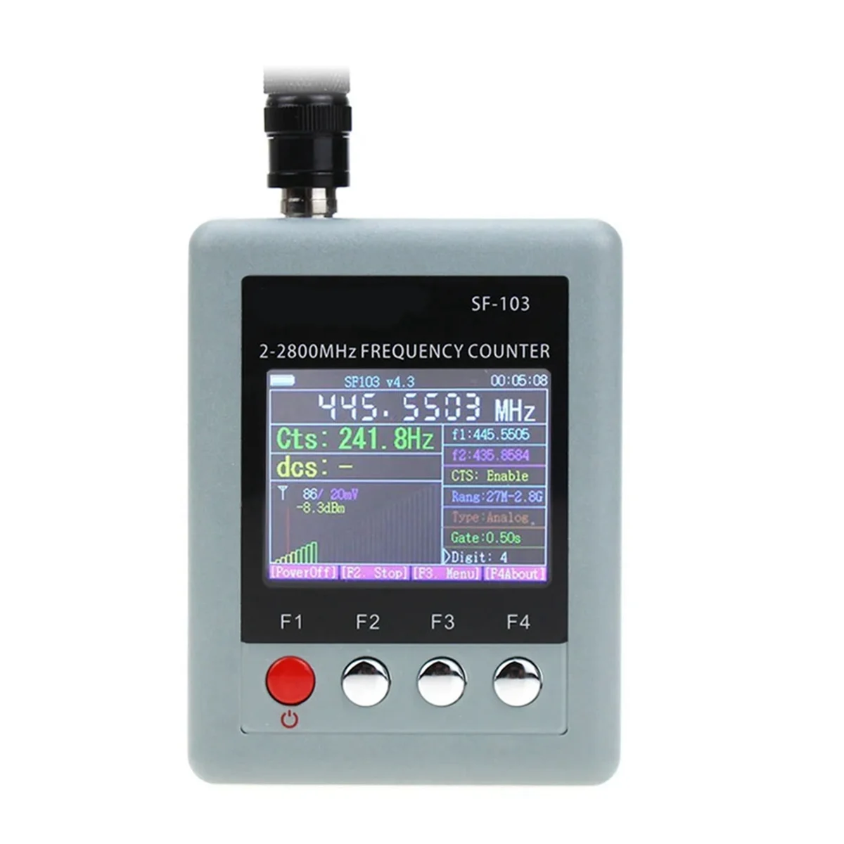 SF-103 Частотомер DMR Цифровой сигнал Testable 2 МГц-2800 МГц CTCSS/DCS Измеритель частоты Американская вилка F
SF-103 Частотомер DMR Цифровой сигнал Testable 2 МГц-2800 МГц CTCSS/DCS Измеритель частоты Американская вилка F