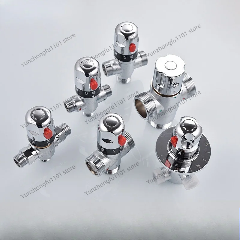 All-copper Four-quarter-six-minute One-inch Thermostatic Valve, Surface-mounted Solar Hot and Cold Mixing Valve
All-copper Four-quarter-six-minute One-inch Thermostatic Valve, Surface-mounted Solar Hot and Cold Mixing Valve