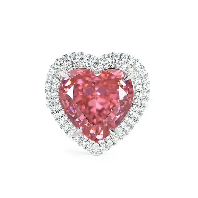 BELLUX 925 Silver Synthetic Zircon Original Design Large Carat Pink Love Heart Diamond Fashion Luxury Girls Ring
BELLUX 925 Silver Synthetic Zircon Original Design Large Carat Pink Love Heart Diamond Fashion Luxury Girls Ring