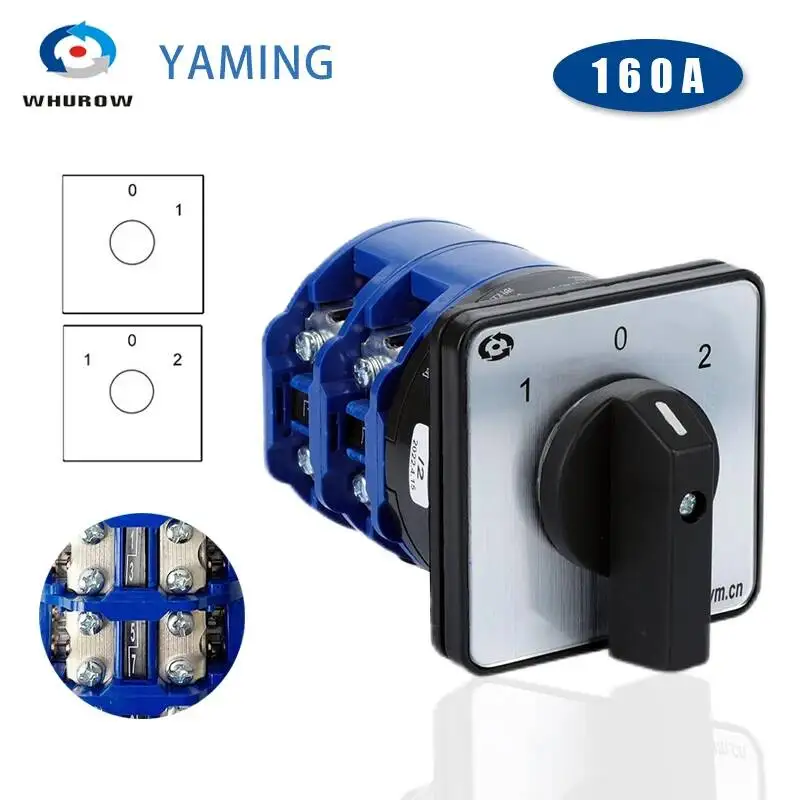 LW26-160A Cam Switch Two/Three Positions Rotary Changeover ON OFF ON Silver Contact Power Control LW28 YMW26
LW26-160A Cam Switch Two/Three Positions Rotary Changeover ON OFF ON Silver Contact Power Control LW28 YMW26