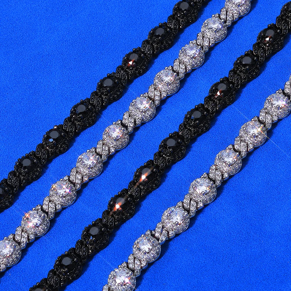 ESKEEM 7.5mm Full Iced Out Black Diamond Chain Necklace Hip Hop Jewelry Black Plating with Black CZ Women Choker Gift
ESKEEM 7.5mm Full Iced Out Black Diamond Chain Necklace Hip Hop Jewelry Black Plating with Black CZ Women Choker Gift